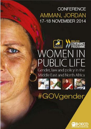 OECD's tweet photo. Women in Public Life in the MENA region conf Nov 17-18, Jordan http://t.co/UoaJbjCZY3 Follow via @OECDlive #GOVgender http://t.co/DZ2b00kmu2