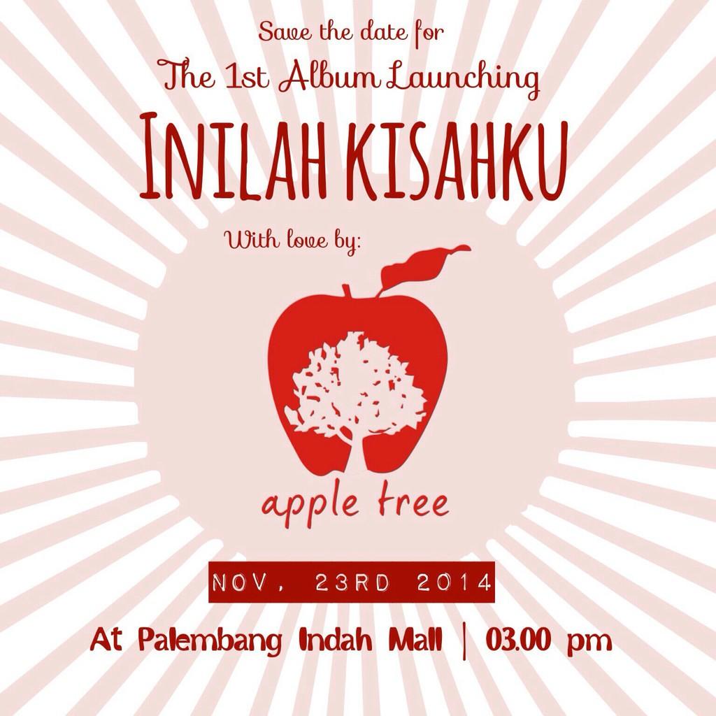 appletree_ofc's tweet photo. Come and join us on our 1st Album Launching "Inilah Kisahku" feel free to come #applefriends! http://t.co/i0XUUx1Log