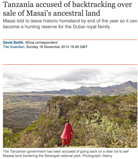pmarsupia's tweet photo. Tanzania desalojará a 40.000 Masais para hacer un coto de caza para la familia real de Dubai http://t.co/fzIUWBAtv8 http://t.co/HNs8eoYmBn