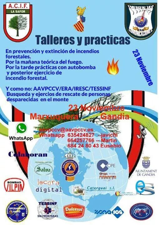 SALVAPALOMARES1's tweet image. Jornadas en prevención y extinción de incendios forestales.
Marxuquera de Gandía 23 Noviembre.
Inscríbete es gratuito