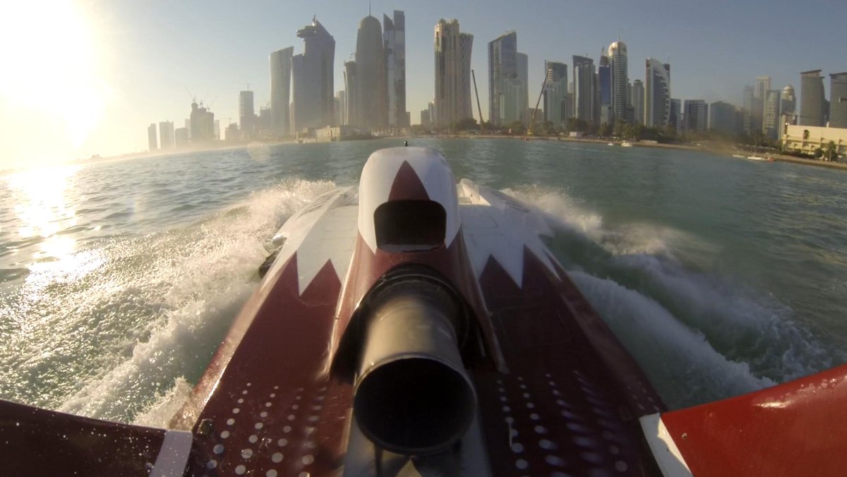 LordPerkins's tweet photo. #Doha Bay set to stage #UIM #Oryx #Cup World Championship this weekend. @QMSF_Qatar @H1Unlimited #QMSF #H1 #Qatar http://t.co/7vk2cmz9hz