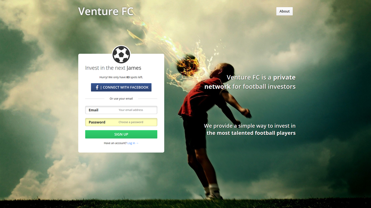 VentureFCTeam's tweet photo. this is our new Pixel Perfect landing page https://t.co/OFNN1F4wzk  what do you think? http://t.co/4XTq2aKKI9