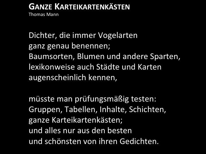 #thomasmann #gedicht #poet #autor #schreiben #lyrik #FAZ_feuilleton 

"Ganze Karteikartenkästen"

Thomas Mann
