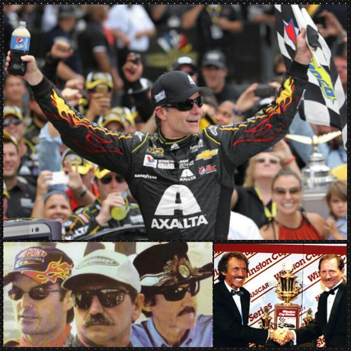 JGinfo's tweet photo. Stat: 7th time Jeff Gordon had most points in full #NASCAR season. Prev accomplished by Petty&amp; Earnhardt http://t.co/O7RqIN4Wpn