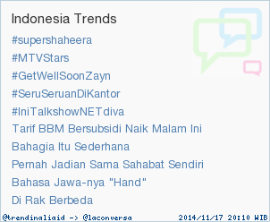 trendinaliaID's tweet photo. Trend Alert: #IniTalkshowNETdiva. More trends at http://t.co/KyxpNmWEaA #trndnl http://t.co/DYVb5RUyI7