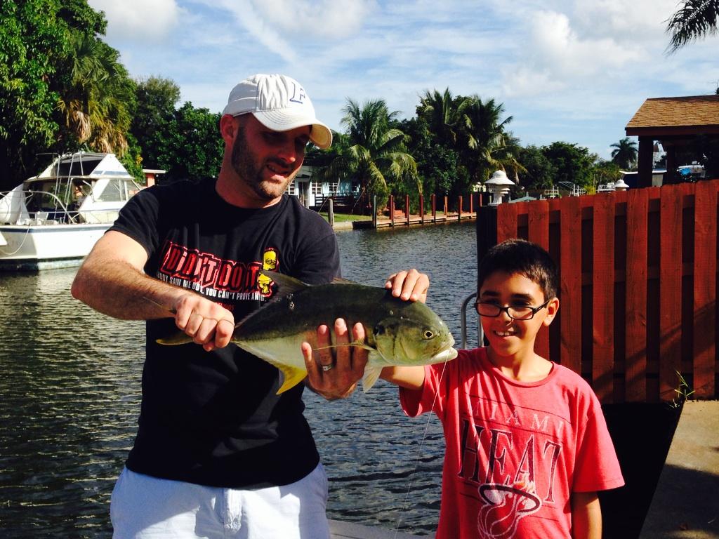 The boys fishing at home!!!