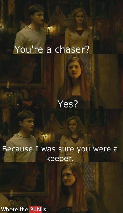 punfound's tweet image. You're a keeper :) #pun #HarryPotter