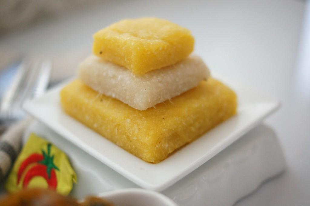 EasyAppetite's tweet photo. Today is NOT National Eba Day but here's a pyramid made out of Garri paste. #Nigeria #food http://t.co/HPxdV9ubGX