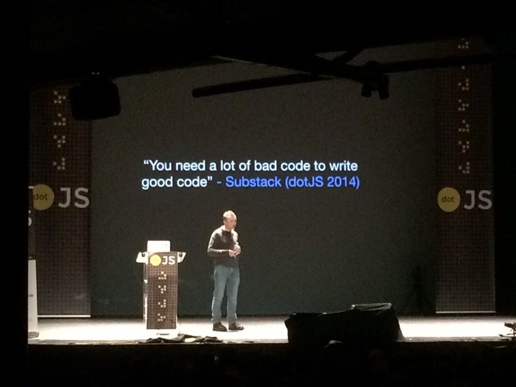 opvato's tweet photo. #neverforget this truth @ #dotJS ! Not only #dotNoob-s should keep this in mind;) http://t.co/SdbIDrcIgr