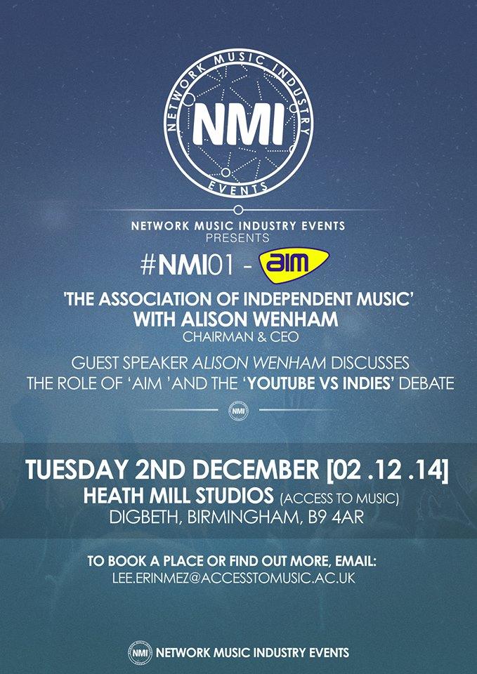 NetworkMusicInd's tweet image. Our event with AIM's Alison Wenham is only a few weeks away! get your place:tiny.cc/rl4gpx  #NMI1