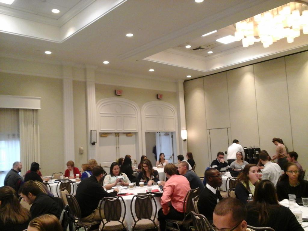 mpenler's tweet photo. Breakfast with all of these amazing people #NASPA14R1 #R1SALT http://t.co/IDcOENNovd
