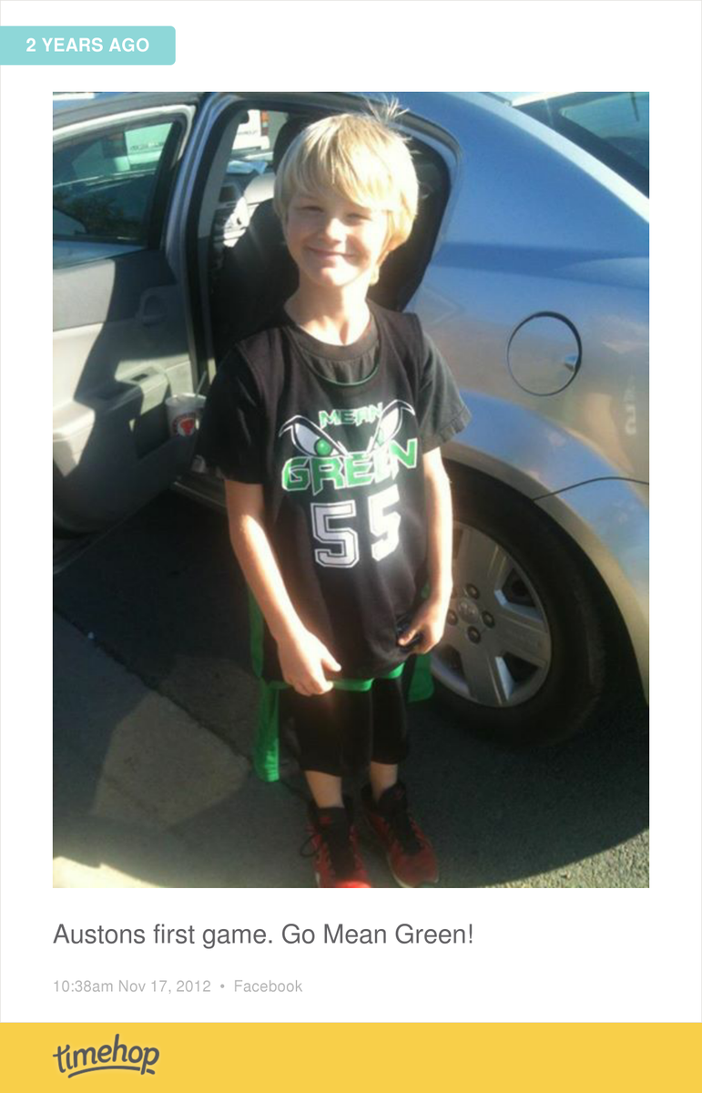 Heatherarash's tweet photo. Austons first basketball game #meangreen  http://t.co/RNaHLT6Ekp http://t.co/s0rJYdpQt1
