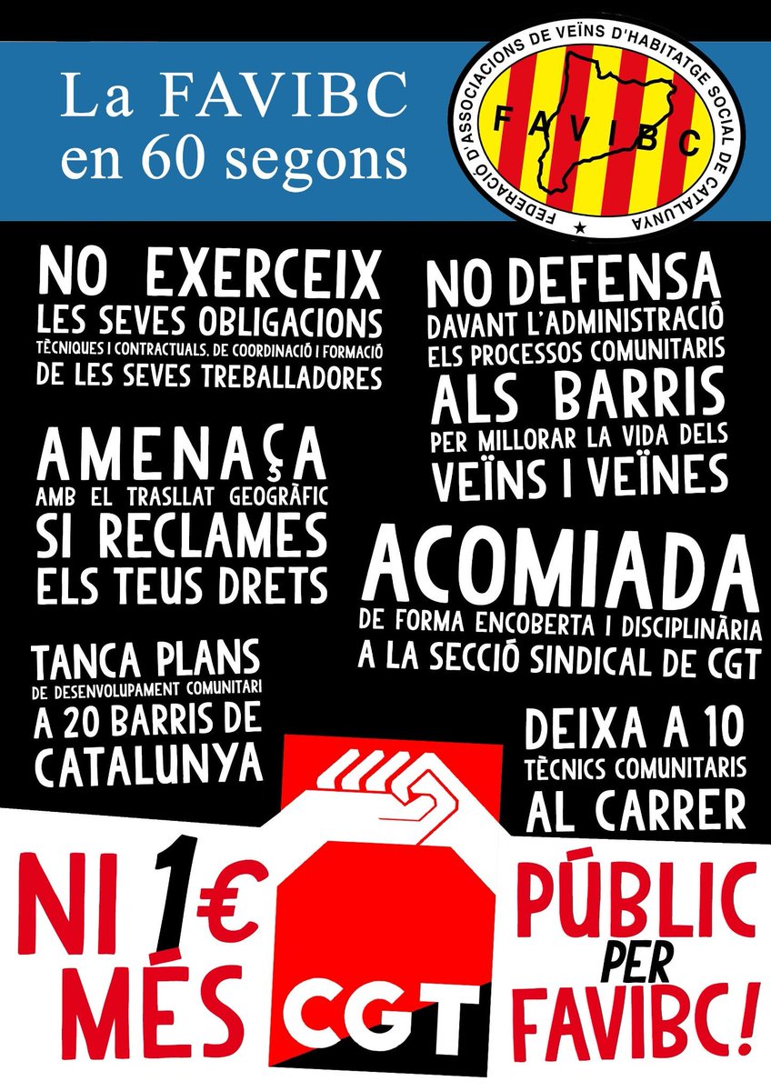 HaArribatlHora's tweet photo. #25_anys_de_corrupció #favibcgate. Acomiaden 10 treballadores per sindicar-se a la #cgt i reclamar els seus drets. http://t.co/H4WuDcWp3l
