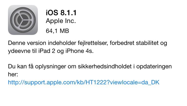 PCHSupport's tweet image. &amp;gt;&amp;gt;&amp;gt; Apple frigiver iOS 8.1.1 &amp;lt;&amp;lt;&amp;lt;

 Hvad er din erfaring?

- PCH Support