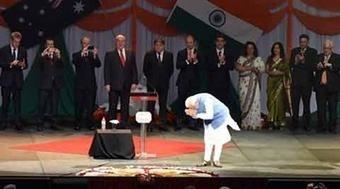 ParagDr's tweet image. As a Chief Minister (CM) he was a Common Man (CM)
&amp;amp;
As a Prime Minister (PM) #NaMo is Polite Man (PM) #ModiInAus