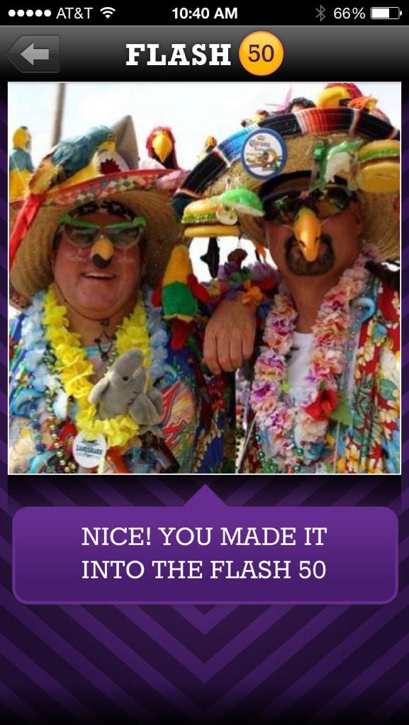 PicSlinger's tweet image. Fins to the left, fins to the right. Calling all #parrot heads to the #flash50! @jimmybuffett