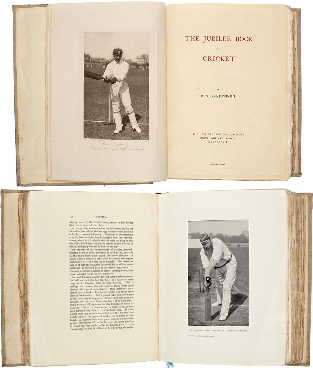 BwBBooks's tweet photo. The Jubilee Book of Cricket, Prince Ranjitsinhji’s classic 1897 treatise. Ebook available here:http://t.co/hPsXpTYKHA http://t.co/mA8ylaELSX