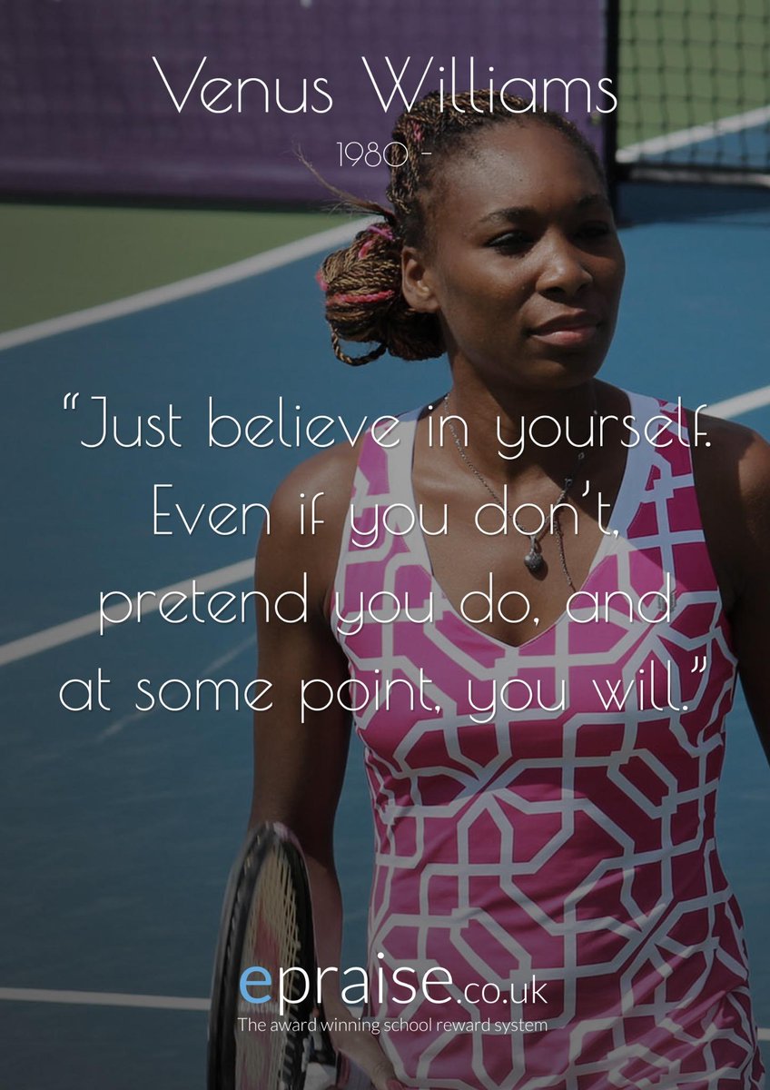 epraiseUK's tweet image. #MotivationMonday = 5x Wimbledon Champion, Venus Williams. Download for free on our website. #edtechchat #ukedchat