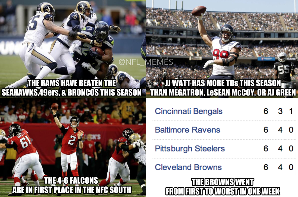 NFLMemes's tweet photo. What a whacky NFL season it's been… http://t.co/T6ekrDerRU