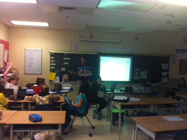 PaulyneCass's tweet photo. Reading "The Rabbits" - our 7s commenting and questioning #pointofview via @googledocs @orchardpark7 http://t.co/mdIMO6jD6p