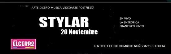 VRAPA_'s tweet image. Este Jueves STYLAR en vivo junto a @LaEntropica  @namuel  @nickgreen y @franciscopinto, fiesta con @nicolashuincache