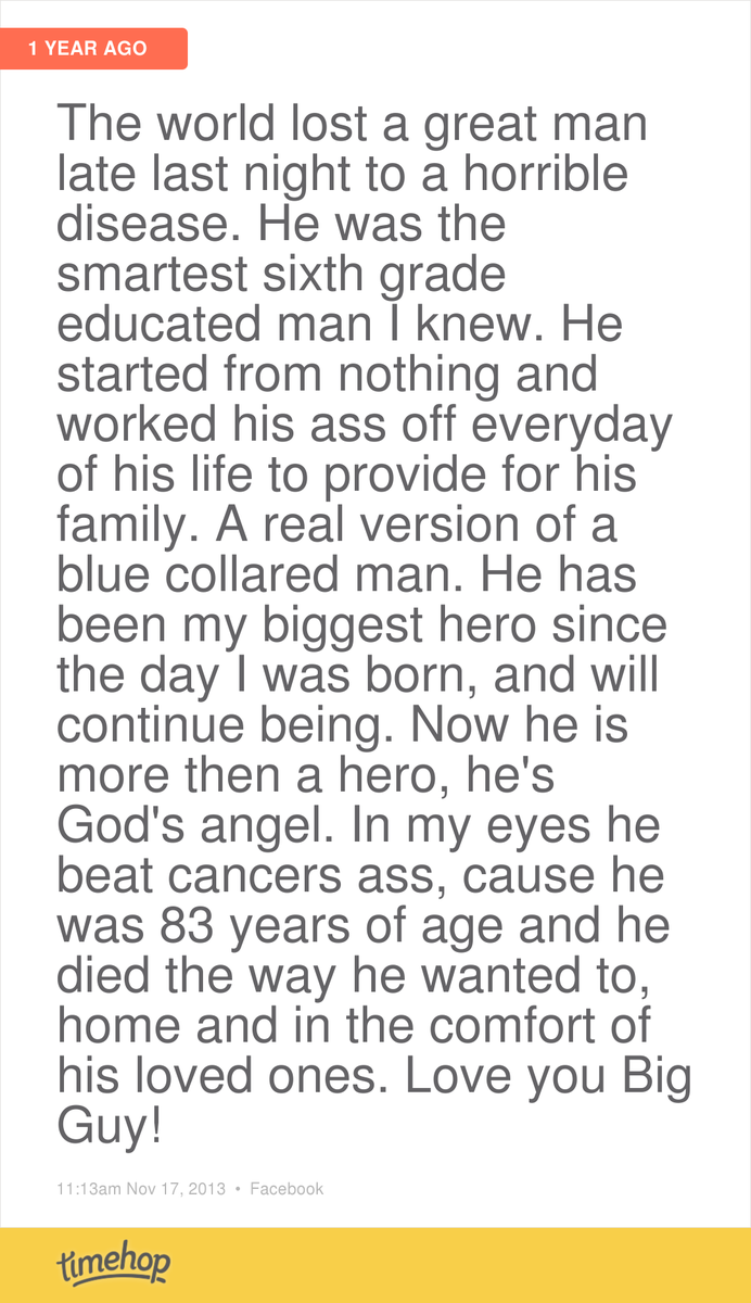 BrandonC1188's tweet photo. Wow this year has flown by. We'll Big Guy thanks for blessing me over this last year and looking over Meagan and ... http://t.co/JC3HIpeGbY