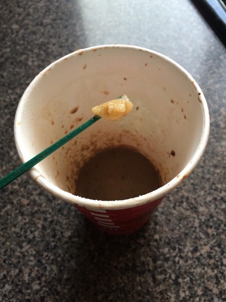 taymoore_'s tweet photo. This was floating in my starbucks when I took the lid off 😷 #discgusting @StarbucksCanada http://t.co/6qvk166YPr