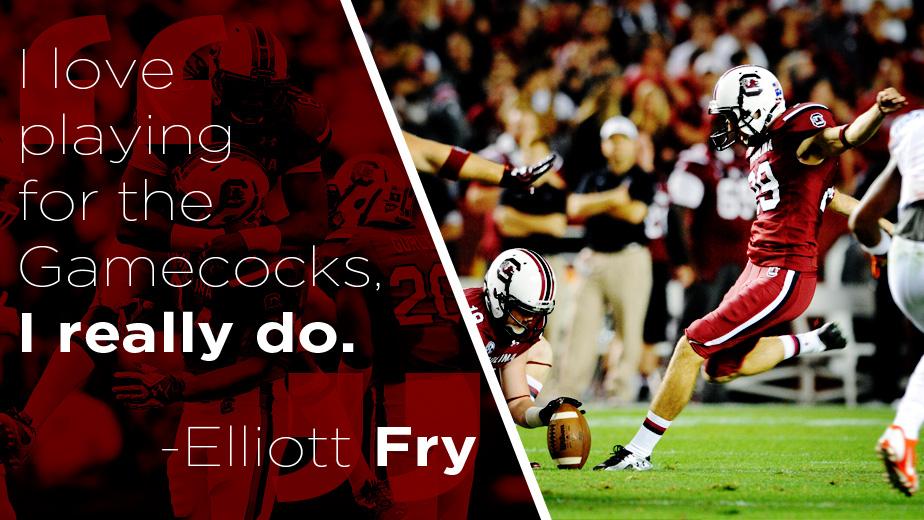 GamecockFB's tweet photo. Kicker Elliott Fry's journey to South Carolina: http://t.co/scv1jv7vsB #Gamecocks #DiabetesAwarenessMonth http://t.co/gXw5JCOXXv