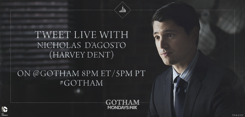 Citizens: Less than 4 hours until <a href="/nicholasdagosto/">Nicholas D'Agosto 🏳️‍🌈</a> takes over the #gotham Twitter account. 

Be sure to follow along.