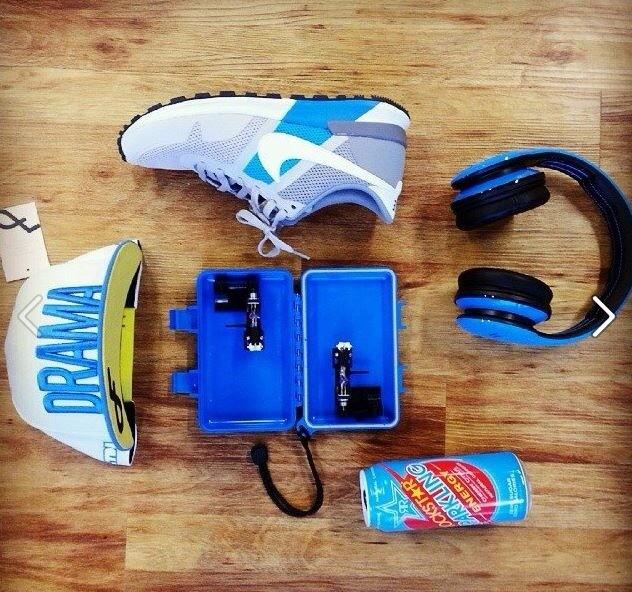 The #justbetter party pack !! Custom Drama SnapBack x Air Pegasus x SMS Audio Headphones x RockStar H2O | #flatfitty
