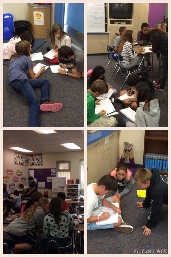 Jimenez_MJHS's tweet image. Working in groups to discuss symbols and their meanings. The group with the most symbols wins :) #strive4success