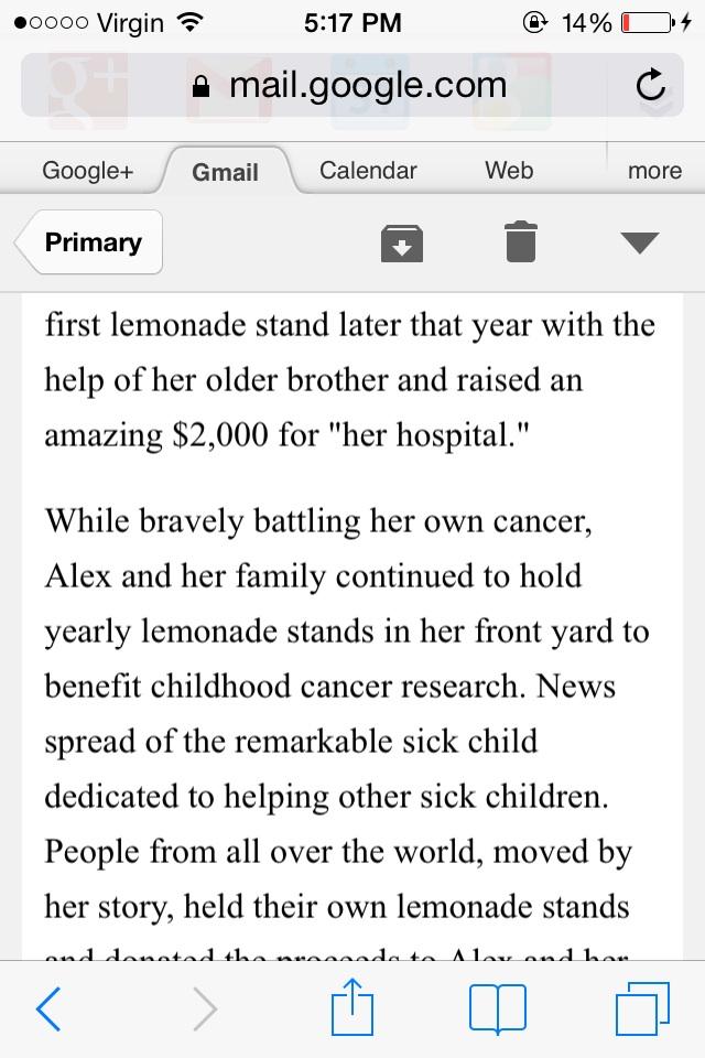 AlexLemonade's tweet image. Retweet to raise Childhood Cancer Awareness and share Alex's powerful story.