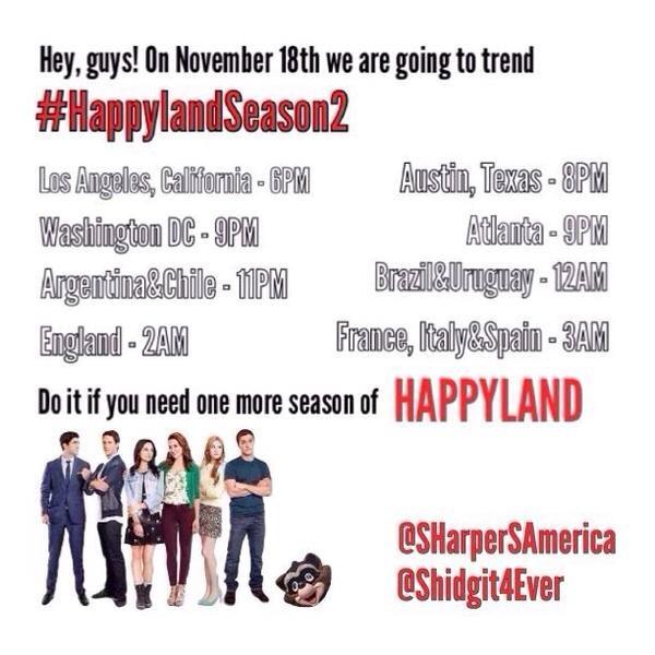 FangirlingTimes's tweet photo. #HAPPYLANDERS we're going to trend #HappylandSeason2 TOMORROW!
Spread the word! http://t.co/EUnY32LEBr