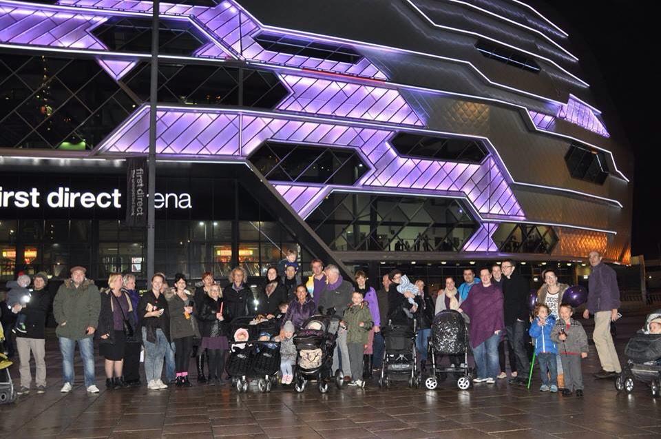 MarchofDimes's tweet photo. RT @nickynuyou: @fdarena in #Leeds goes purple again to support #WorldPrematurityDay #wpd2014 Thank you! http://t.co/cda5fUuDff