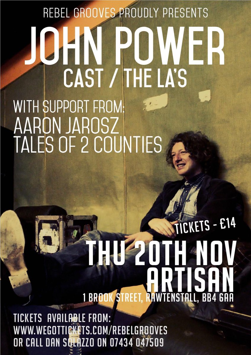**THIS THURSDAY**THIS THURSDAY**THIS THURSDAY**
Music Legend #JohnPower comes to #Rawtenstall
Inbox me for Tickets!!