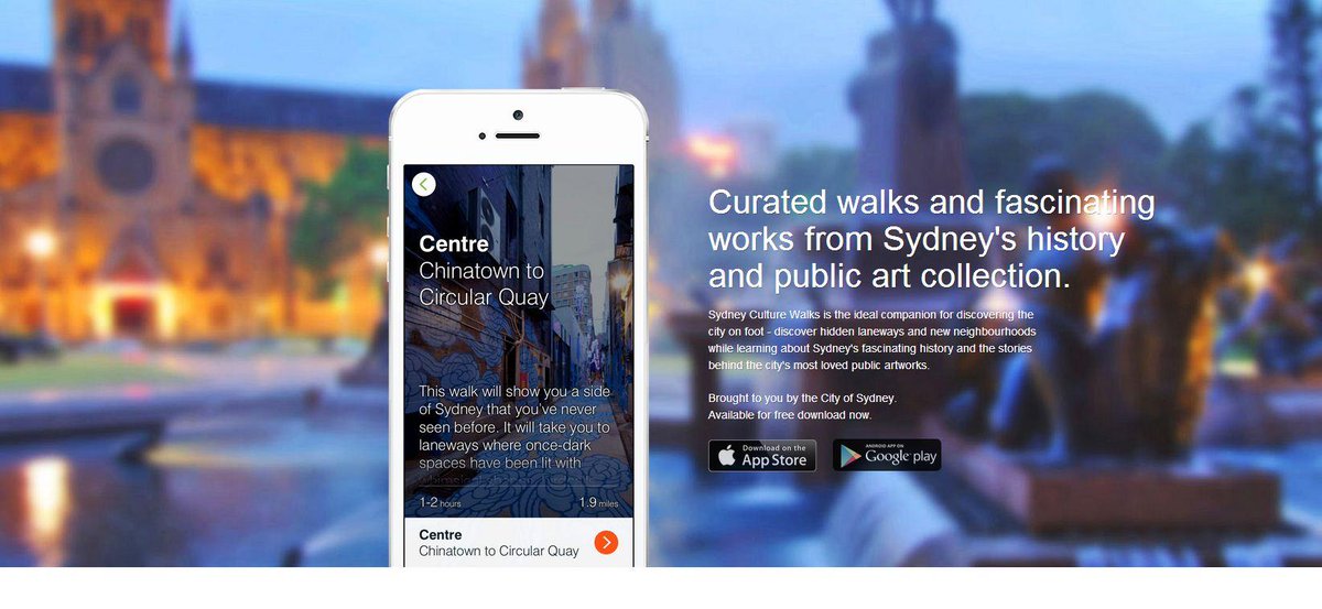 cityofsydney's tweet photo. @TripAdvisor Our #free Culture Walks app! Find #Sydney's secret laneways & art http://t.co/CT6qNqBQfM #GlobalABCs http://t.co/qEc0JPo8T2