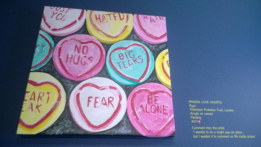 Bitter-sweet: Prison love hearts, #catchingdreams @koestlertrust <a href="/southbankcentre/">Southbank Centre</a>