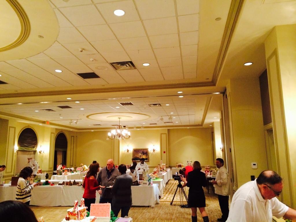 Downstairs @westinsavannah the Gingerbread Village Competition judging has begun! #gingerbreadvillagesav