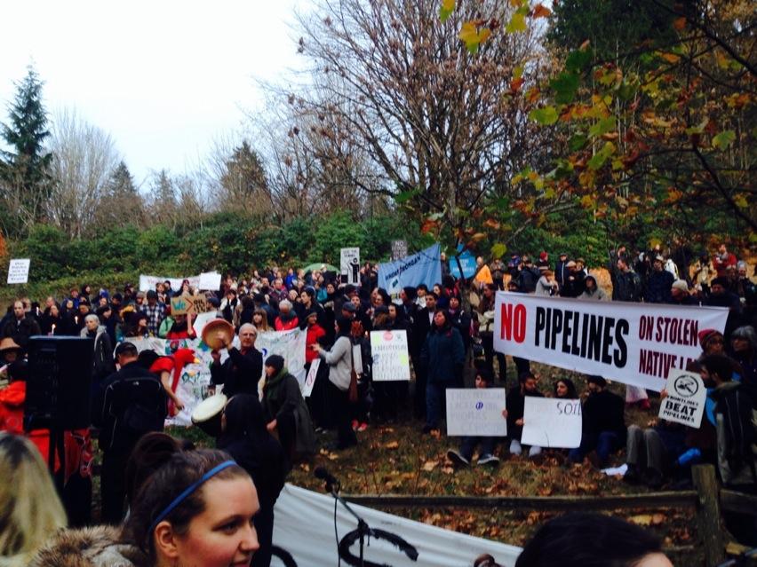 derrickokeefe's tweet image. Growing crowd at #BurnabyMountain Listen up, Kinder Morgan: No means no!