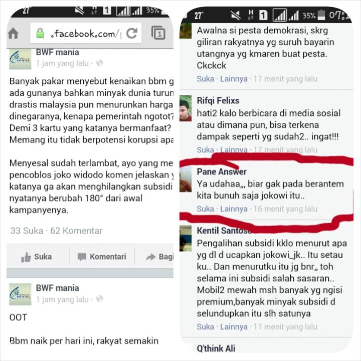 Yaa ampun. FP badminton malah jadi profokasi gini --" 
Yaudahlah itu kebijakan pemerintah. Sendiko dawuh aja :)