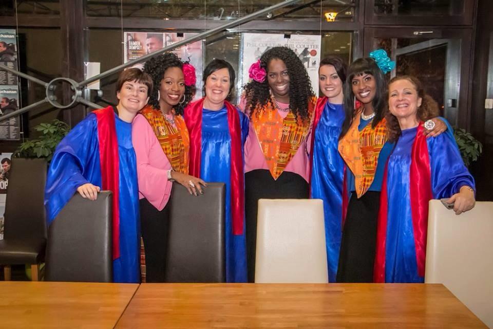 LimerickGospelC's tweet photo. More pics from fab night with #HarlemGospel choir. Lovely meeting them afterwards too. Sisters in music http://t.co/wwe12ooM9z