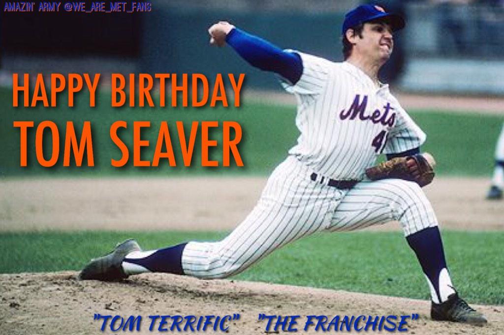 Happy Birthday to the greatest player in Mets history, Tom Seaver! Tom Terrific turns 70 today. 