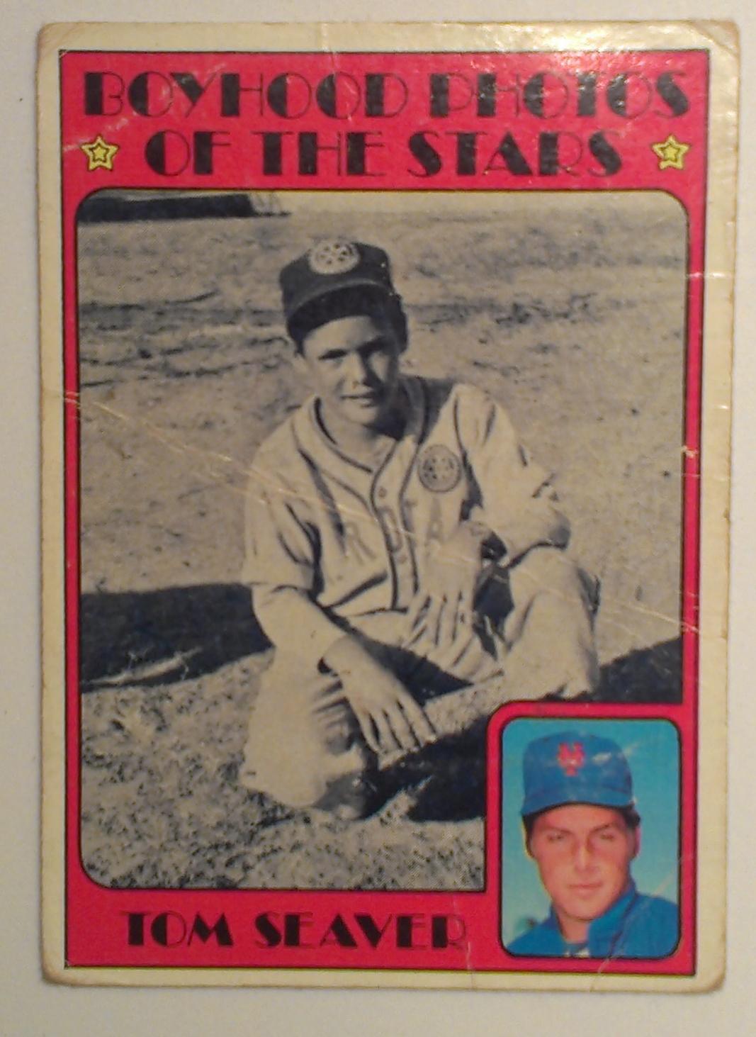 " 1973 Topps Tom Seaver Boyhood Photos of the Stars. Happy 70th Birthday.  wow...the kid is old. :(