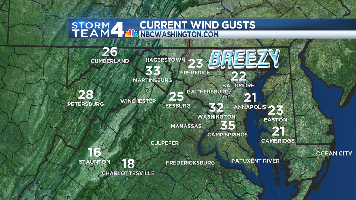 dougkammerer's tweet photo. Latest Wind gusts and we are just getting started! Going to be a VERY #COLD next 48 hours. #BundleUpDC http://t.co/oo3vwNLITh