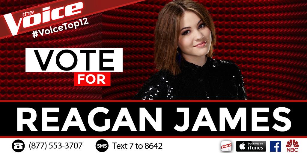 NBCTheVoice's tweet image. RT if you’re casting your votes for @thereaganjames once you’re done being a hawt mess. #VoiceTop12