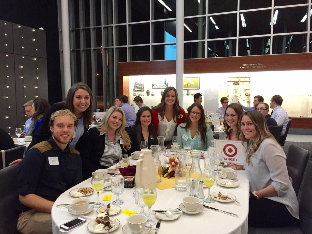 Kyle_Target's tweet photo. Etiquette Dinner the @UND_Alumni center hosted by @UNDcareer ! What a fabulous group of seniors! #targetrepresents http://t.co/uoBH3OmP3h