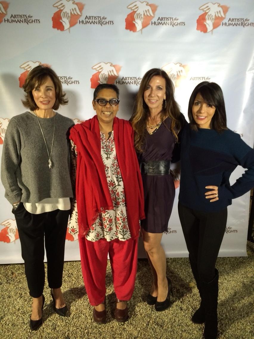 RuchiraAGupta's tweet photo. @apneaap @marisolnichols celebrating human rights of trafficked girls w/#AnneArcher Artistis For Human Rights #afhr http://t.co/Ns1xp1pChE
