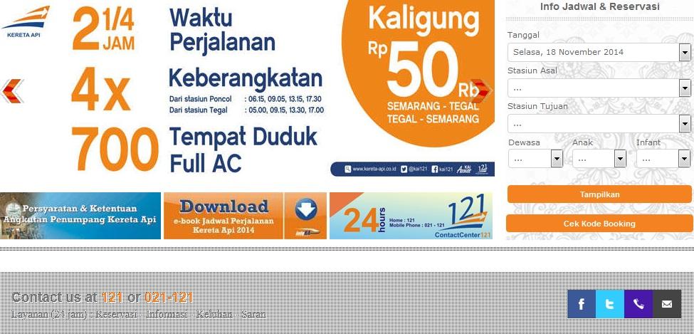 KAI121's tweet photo. Info - pemesanan tiket: 121/021-121 (24 jam), http://t.co/43ESEV43sJ, http://t.co/OakMD72j0U, http://t.co/jhEaNSrlRK http://t.co/ClWNCb9Lbg