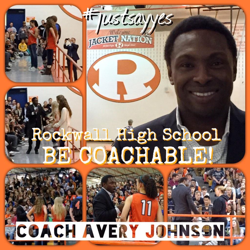 Coach Avery Johnson was in undefeated jacket nation this afternoon, speaking to students about being Coachable! #jsy