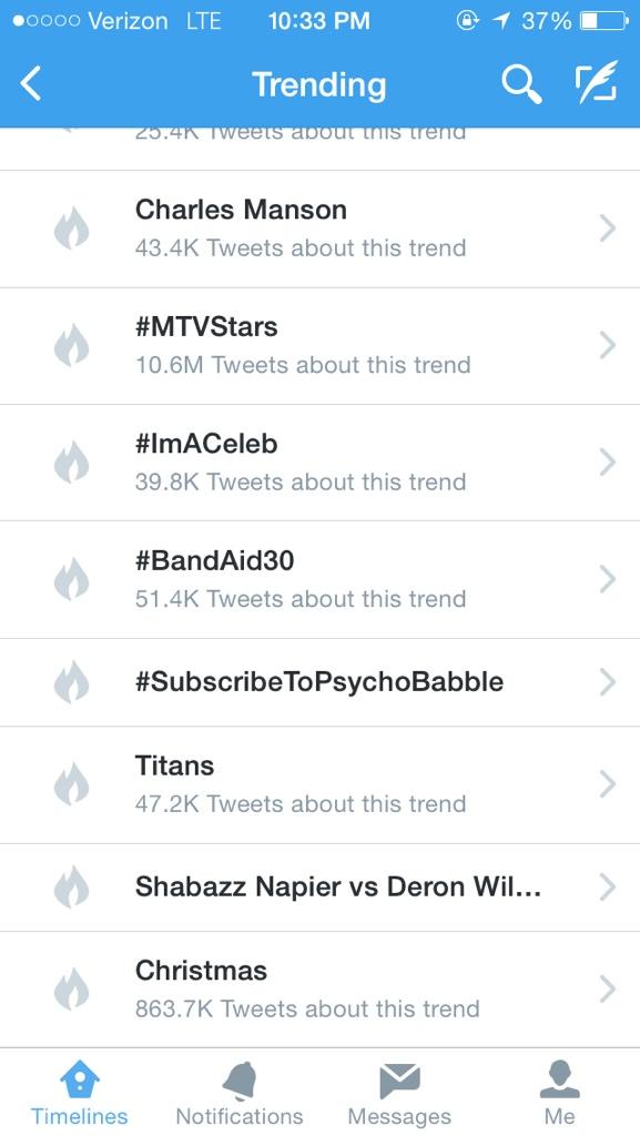 fatvirgintroye's tweet photo. The fact that #SubscribeToPsychoBabble is not trending number one is very sad and everyone should help change that! http://t.co/WfcL3ClDUk